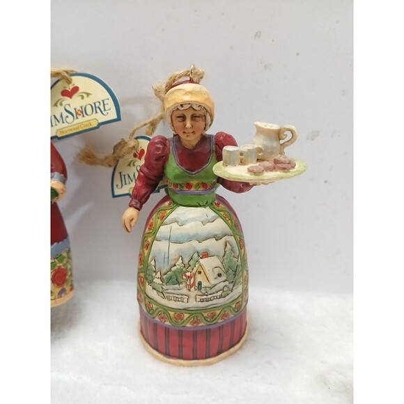 Jim Shore Santa & Mrs. Claus Hanging Christmas Ornament Set 4005769 - Picture 2 of 7